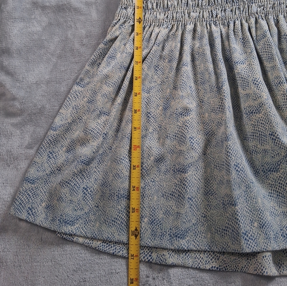 Maison Scotch Mini Dress Dainty Print Short Sleeve Smocked Waist Blouson S/M - Picture 15 of 16